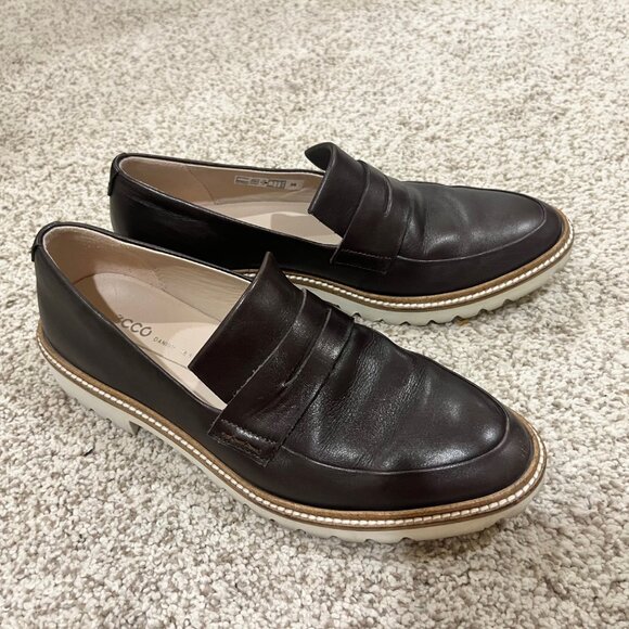 ECCO Women's Incise Tailored Slip On Penny Loafer, sz 5 - Picture 3 of 6